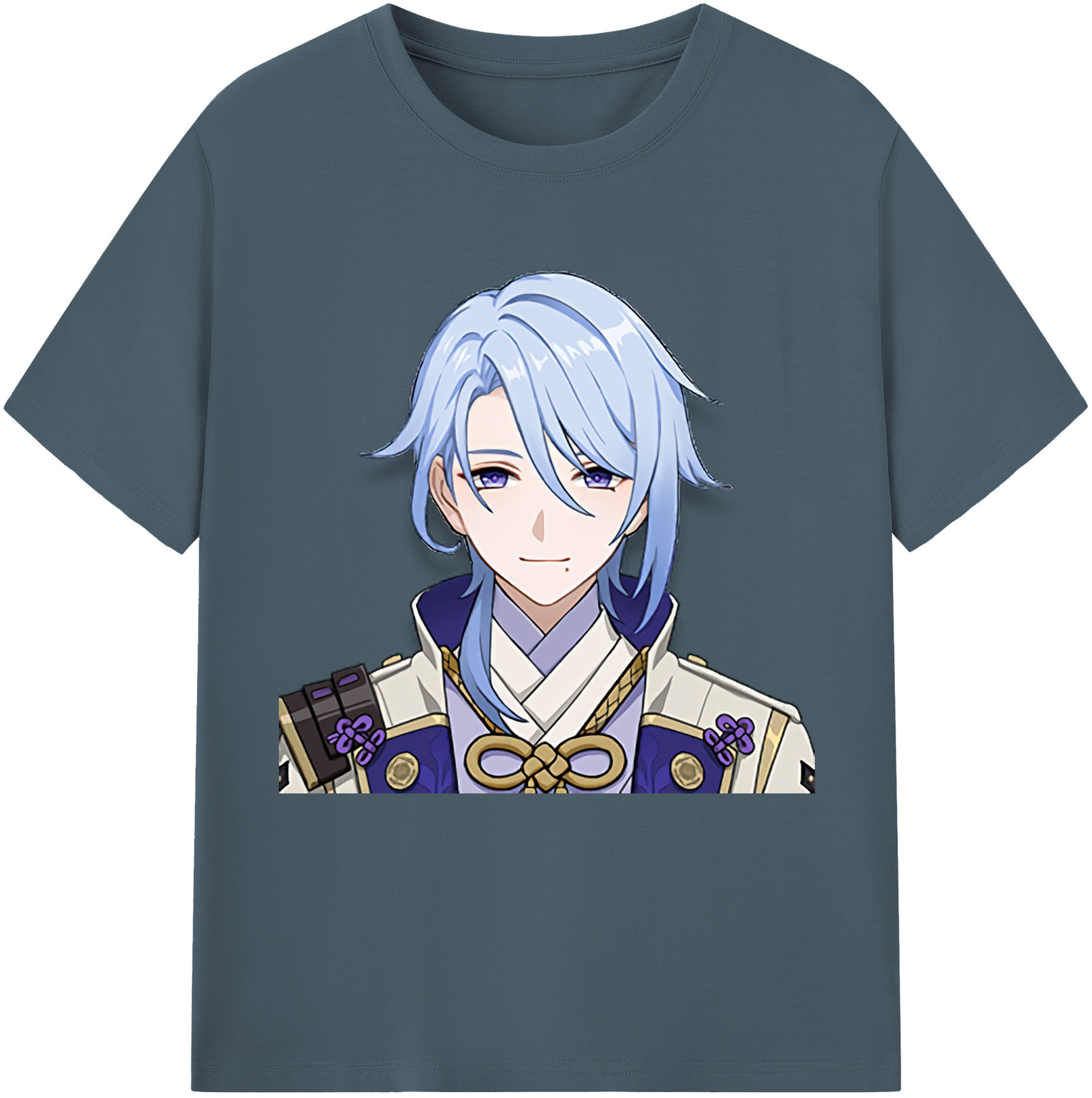 げんし神 神里綾人 かみさとあやと genshin Kamisato Ayato 綿100％半袖Tシャツ（フロントプリント）